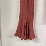 Free People  Intimately Say When Mauve & Gold Metallic Cut Out Front Blouse S Photo 3