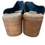 Brunello Cucinelli  Brown Tan Leather Heel Mule Slides size 40 size 10 Block Heel Photo 7