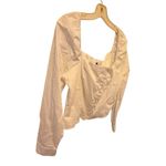 Lulus  White Blouse nwot Photo 3