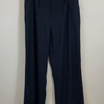 Abercrombie & Fitch Hollister Pleated Ultra High Rise Wide Leg Trouser Pants Black Size L Long Photo 2
