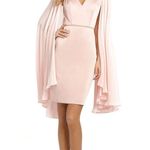 Mac Duggal Ieena for Cape Sleeve V-Neck Fitted Dress- NWT 6 Photo 1