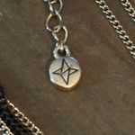 BCBGeneration two tone rhinestone geometric tassel necklace Photo 5