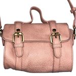 Anthropologie Aidy Pink Faux Leather Barrel Bag Photo 3