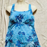 Cherokee Blue Floral Swim Dress Photo 0