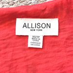 Anthropologie Allison New York Red Floral Flutter Tassel Sleeve Wrap Mini Dress Photo 7