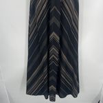 Y2K Chevron Stripe Maxi Dress Sz S Babydoll Boho ResortWear 70s Strappy Black Photo 5