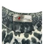 5th Culture Women's Sheer Floral Long Sleeve Top Gray Size M Photo 2