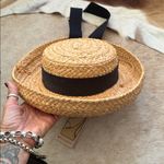 Helen Kaminski Natural Raffia Sun Hat new with tags black tie Tan Photo 4