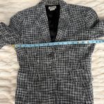 Michael Kors  Black White Tweed Blazer Jacket Three Button Pocketed Size 6 Photo 6