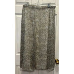 Soft Surroundings  Maxi‎ Skirt Gray Beige Abstract Beach Vacation Lined Petite L Photo 3