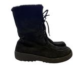 Cougar Cricket‎ Black Suede Faux Fur Lined Lace Up Winter Boots Photo 1