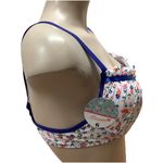 Massam Size Large Floral & Satin Underwire Bra. Made in Brazil. New with Tags Blue Photo 2