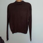 Juicy Couture Mock Neck Intarsia Logo Sweater in Pitch Black Size Large Photo 6