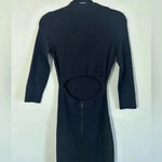 Rachel Roy open back midi knit ribbed long sleeve dress black size small NWOT Photo 6