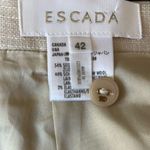 Escada Skirt Creamy Tan Silk & Wool Blend Pencil Skirt Sz EU 42 NWT Neutral Photo 10