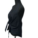 Veronica Beard Veronica‎ Beard Vea Stretch Cotton Halter Top Black Women's Size 10 Photo 3