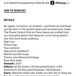 Good American NWT Power stretch Pull On Flare Jeans Photo 3