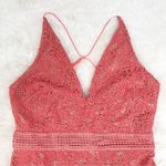 Stylestalker Coral Crochet Lace Mini Dress Spaghetti Strap Amelie Sz Medium New Photo 3