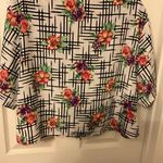 Victoria's Secret Vintage  Gold Label Collared Short Sleeve Shirt Floral 80s Sz S Photo 8