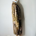ZARA  Olive and Brown Tie Dye Velvet Coat Photo 6