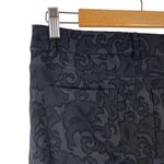 Alice + Olivia Black Textured Scroll Print Jacquard Dress Trousers Pants Size 6 Photo 11