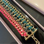 Victoria's Secret NEW Victoria’s Secret Bracelet Limited Edition Braided Fabric Gold Tone Wings Photo 3