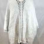 Calligraphie cloud soft white and black fluffy cardigan sweater size L/XL NWT Photo 4