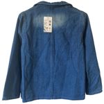 NO BRAND Lightweight Denim Blazer Jacket SIZE SMALL Blue Wash Business Casual Photo 1