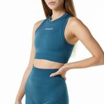 Alphalete Woman’s Ozone Crop Bra - Atlantic Blue Photo 2