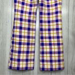 Anthropologie Maeve Susanna Flare Pants Colorful Plaid size S Small Photo 7