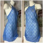 Victoria's Secret Victoria’s Secret Periwinkle Blue Floral Sheer Lace Mini Slip Dress Size L Photo 4