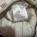 Genuine Merchandise MLB B Letter Boston Red Socks White Pink Black Chunky Cable Knit Vintage Beanie Photo 2