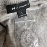 H by Halston  Cardigan Light Gray Shawl Collar Open Front Large Photo 4