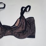 Smart & Sexy Black Sheer Mesh Demi Underwire Lace Bra Women's Size 36DD Photo 3