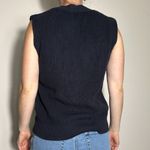 H&M  Preppy Blue Rib-Knit Button-up Sweater Vest Size Small Photo 4