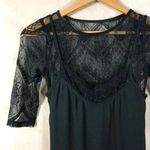 BCX Black Mini Slip Dress With Lace Top XXS Photo 2