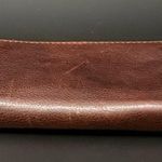 PLG Portland Leather Goods Almost Perfect Brown Leather Accordion Zip Wallet Photo 4