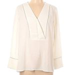Alfani NWOT  Women’s White Long Sleeve V-Neck Dressy Blouse Top Size Large Photo 1