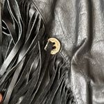 Open Road Black Leather Fringe Jacket size 8 Photo 8
