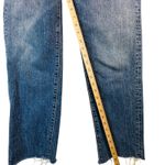 Pilcro The Vintage Straight Jeans Sz 27 Blue High Rise Raw Hem Boho Retro Chic Photo 7