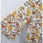 Unique spectrum Womens  Floral Crocheted Hem Peplum Top - Sz L Photo 2