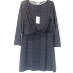 H by Halston H Halston | Anise Black Melange Twist-Front Sheath Dress Women’s Large Photo 1