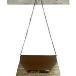 Dune London Dune Brown & Tan Turnlock Crossbody Bag with Chain Strap Photo 0