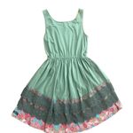 Matilda Jane  Light Rising Dress Sage Green Sleeveless Lace Floral Mini Casual sz Photo 2