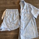 Stars Above  Light Blue silky pajama Set- size L Photo 0
