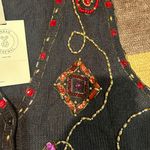 Urban Renewal NWT  Urban Outfitters Black Button Sweater Vest Beaded Sequins M/L Photo 1