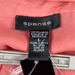 Spense Coral Pink Satin Pleated Blouse L NWT Cottagecore Romantic Coquette Satin Size L Photo 5