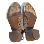 Melrose and Market Nude Suede Leather Heels Open Toe Booties Shoes Photo 7