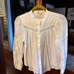 Matilda Jane Good Hart Lydia White Cotton Eyelet Blouse sz XS Photo 6
