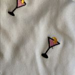 Carole Little White Cardigan with Embroidered Martini Glasses Size Small Photo 5